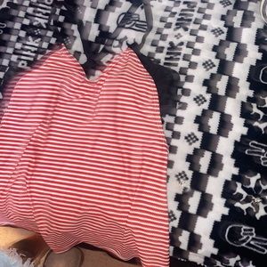 GRAND EVEREST… Red and white striped w/ black bra. Size MED.. LIKE NEW